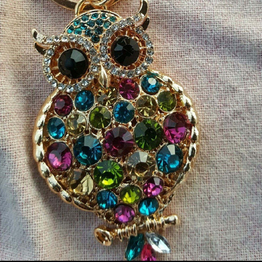 🦉Gemstone Owl Bag Charm🦉